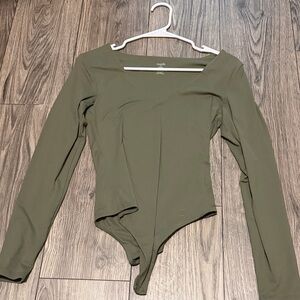 Nuuds olive bodysuit